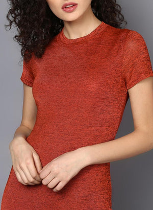 Basic Melange T-Shirt Dress