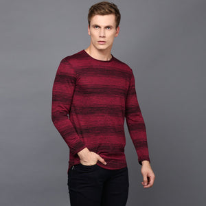 Red & Black Striped  Long Sleeved T-Shirt