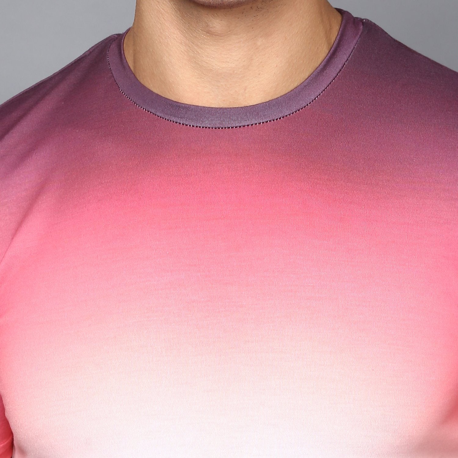 Purple & Pink Ombre printed T-Shirt