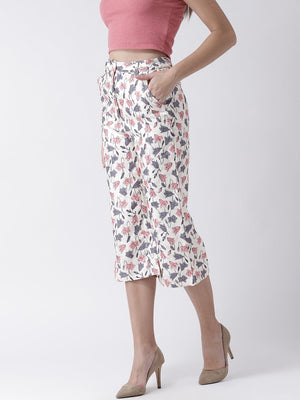Floral Printed Culotte Trousers