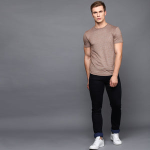 Basic Crew Neck Melange T-Shirt