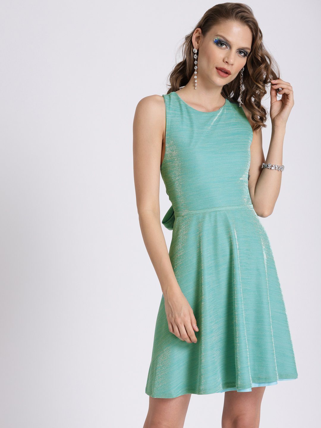 LIGHT GREEN FIT & FLARE DRESS Benoit LIGHT GREEN FIT & FLARE DRESS Benoit