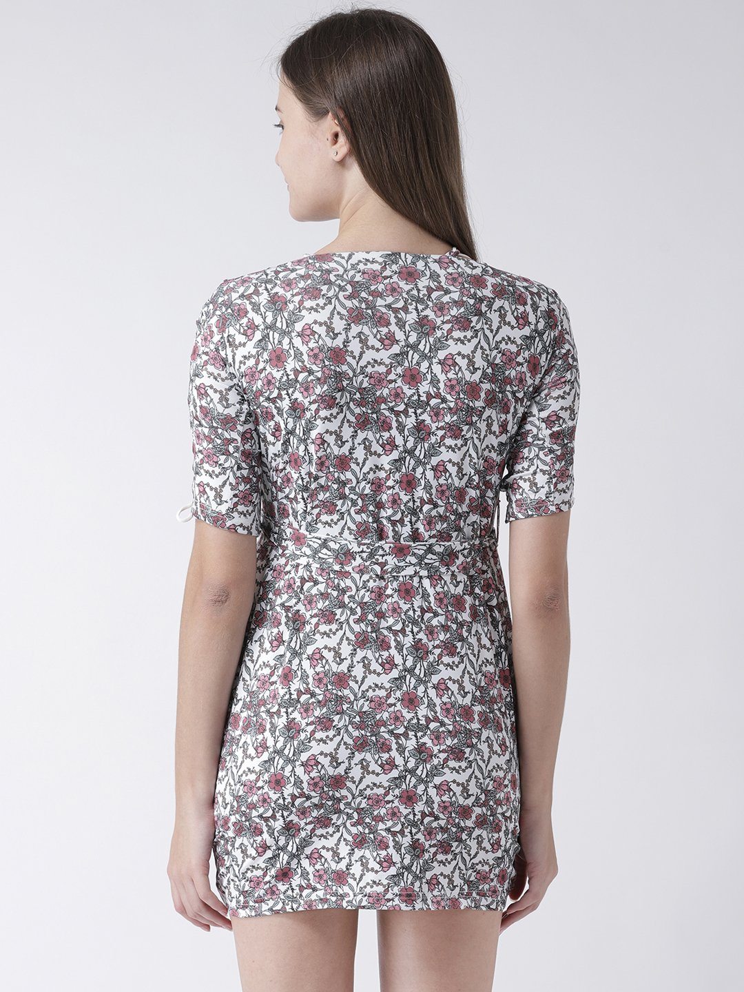 Floral Printed Tunic with Shoulder Tie-Up Detail