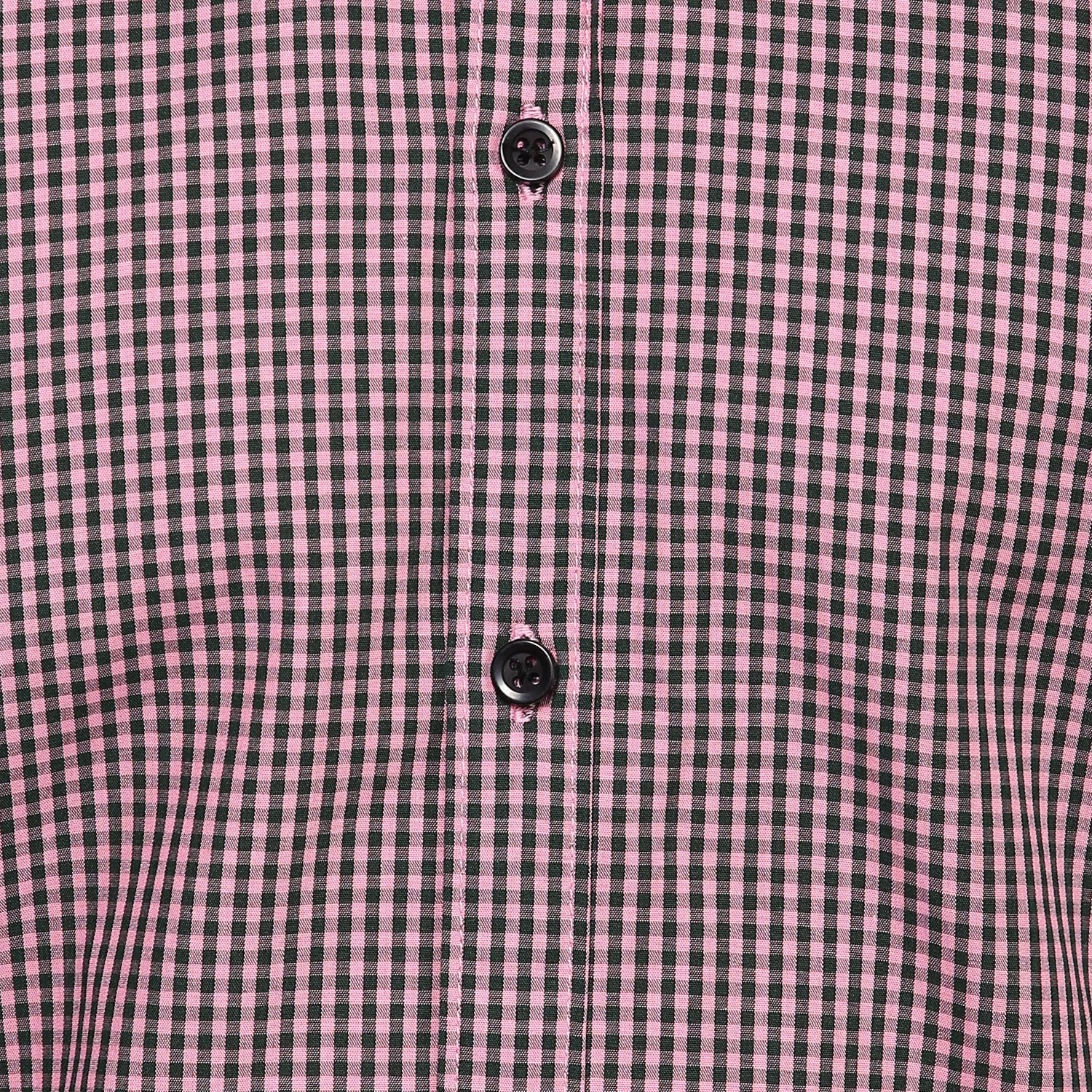 Chambray Black & Pink Checkered Shirt