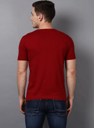 'DOGG' Printed Basic Red T-shirt