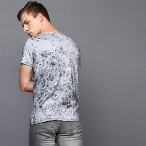Grey Cloud Wash Basic T-Shirt