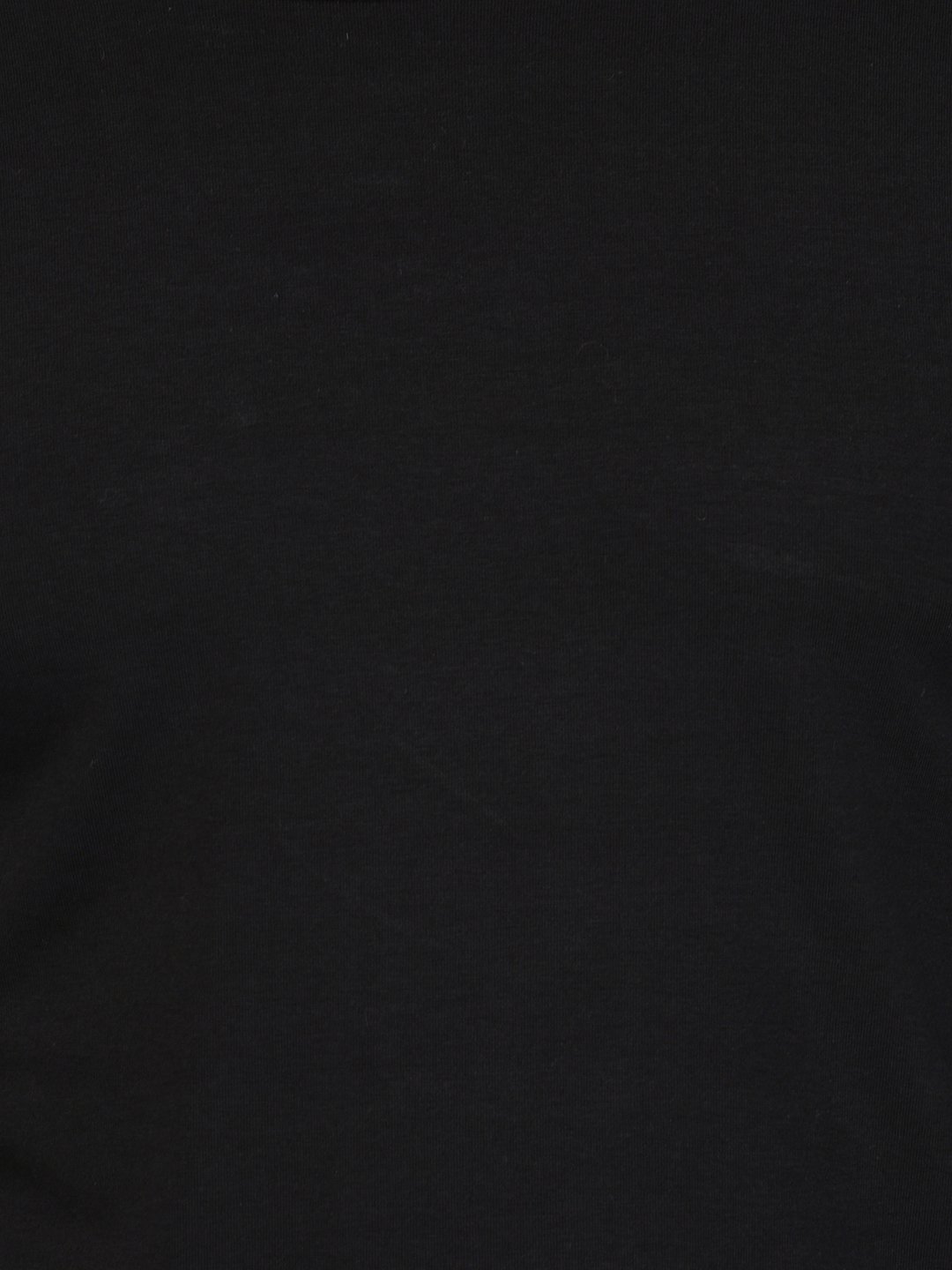 Basic Black T-shirt with Contrast White Lining