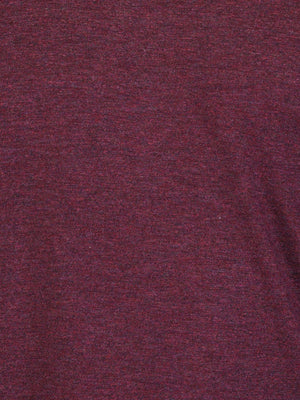 Burgandy Basic Melange T-shirt