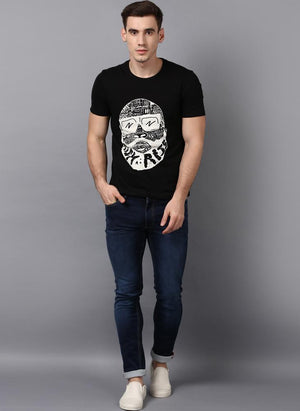 'RICK ROSS' Printed Basic Black T-Shirt