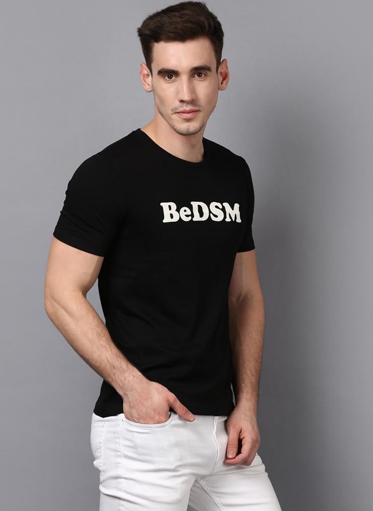 'BeDSM' Printed Basic BlackT-Shirt